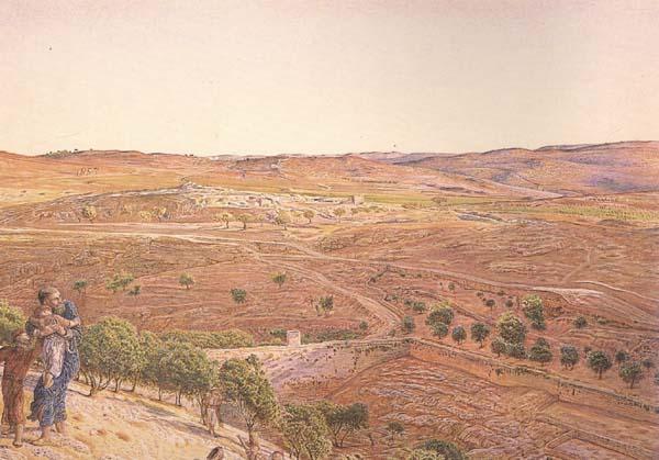william holman hunt,o.m.,r.w.s The Plain of Rephaim from Mount Zion (mk46) Sweden oil painting art